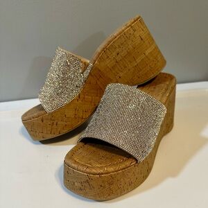 Madden Girl Zahara sparkle rhinestone wedges's